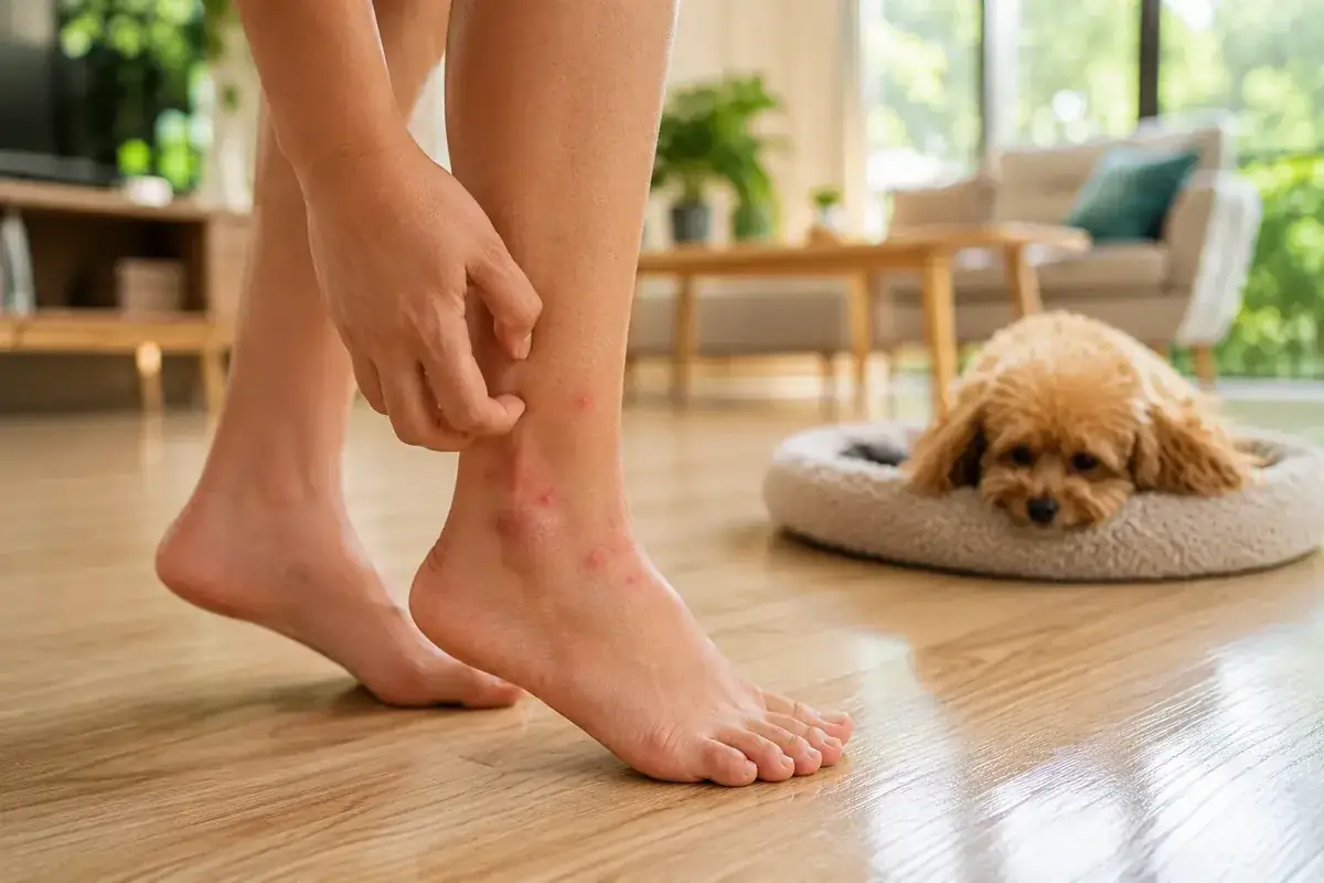 Ảnh minh họa: Bị cắn ngứa quanh cổ chân khi đi lại trong phòng?
